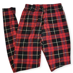 ❤️Plaid Leggings in Red and Black☆